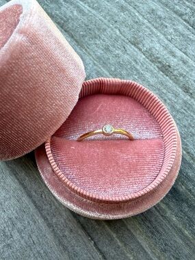 Quince Gold Ring with Lab Diamond